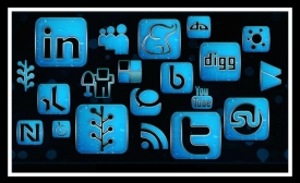 154 Blue Chrome Rain Social Media Icons by webtreats via bit.ly/14w2Jre
