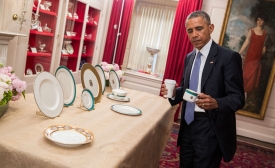 Photo reprinted courtesy Amanda Lucidon via Flickr Barack Obama Inspects New China, 2015, by Amanda Lucidon