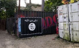 Photo reprinted courtesy thierry ehrmann, via flickr Islamic State flag