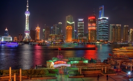 Photo reprinted courtesy SF Brit via Flickr https://flic.kr/p/6o9aKa Shanghai at night