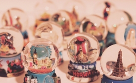 Photo reprinted courtesy of Jessica via Flickr Snowglobes, by Jessica