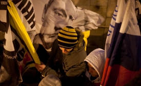 Photo reprinted courtesy Sime Simon, via Flickr https://flic.kr/p/bnQz6w A pro-Putin rally near the Kremlin, 2012.