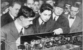 Photo reprinted courtesy public domain, Wikimedia Commons The first neutrodyne radio receiver, 1923