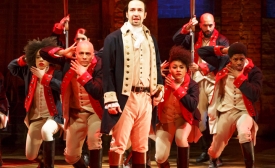 Photo reprinted courtesy Wholiveswhodieswhotellsyourstory, via Wikimedia Commons A scene from the musical Hamilton