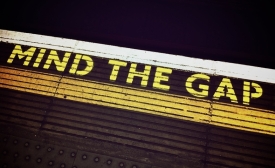 Image courtesy of GregPlom via Pixabay Mind the Gap Sign