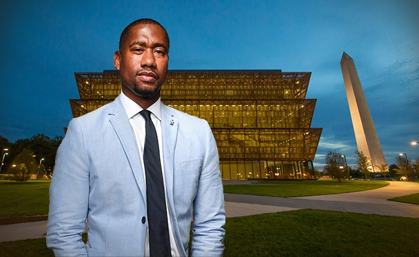 Headshot photo courtesy Damion Thomas via Washington Post. Museum photo courtesy Wikimedia Commons.