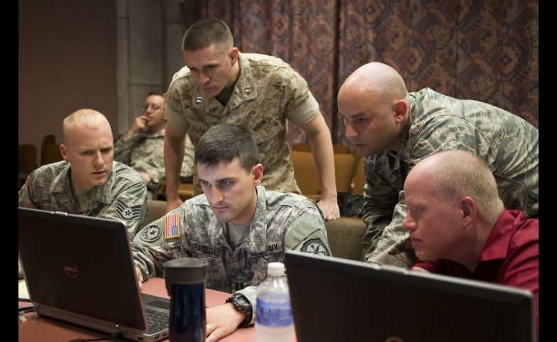 Photo reprinted courtesy Georgia National Guard via Flickr https://flic.kr/p/nYis2p Joint Operations train against cyber war