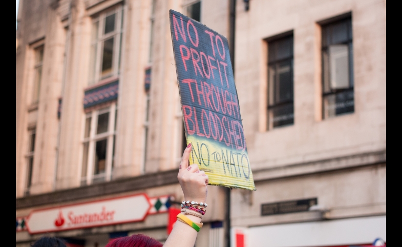 Photo reprinted courtesy Anna Beswick via Flickr NATO Summit Protest