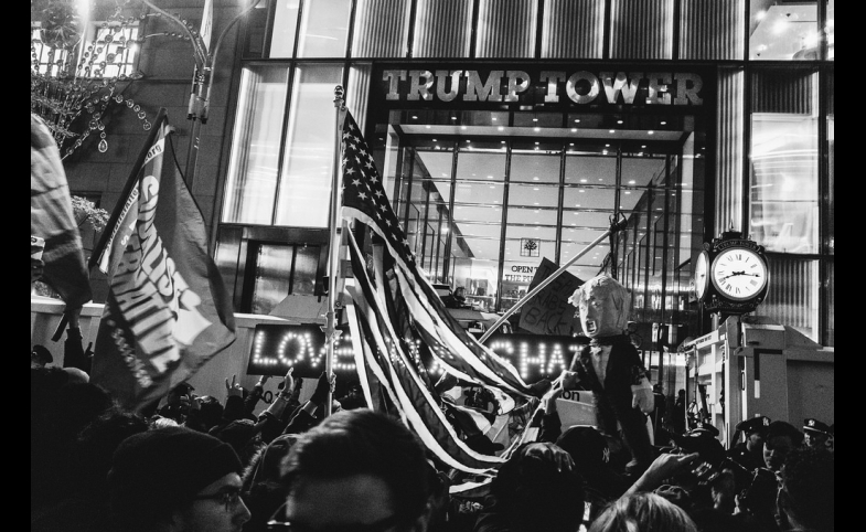 Photo reprinted courtesy of Mathias Swasik via Flickr New York Rally Against Trump, by Mathias Swasik