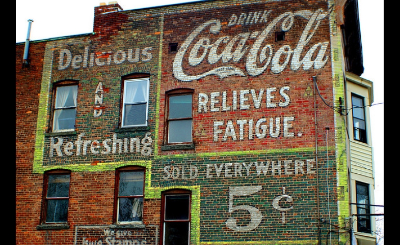 vintage painted coca-cola ad schenectady, ny by Crystal Smith via Flickr Creative Commons
