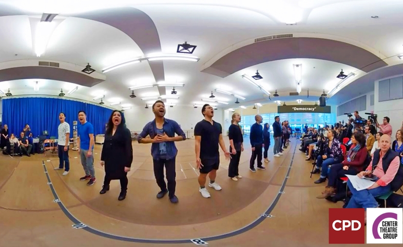 Cast & crew rehearse "Good Guy with a Gun" for the musical "Soft Power"