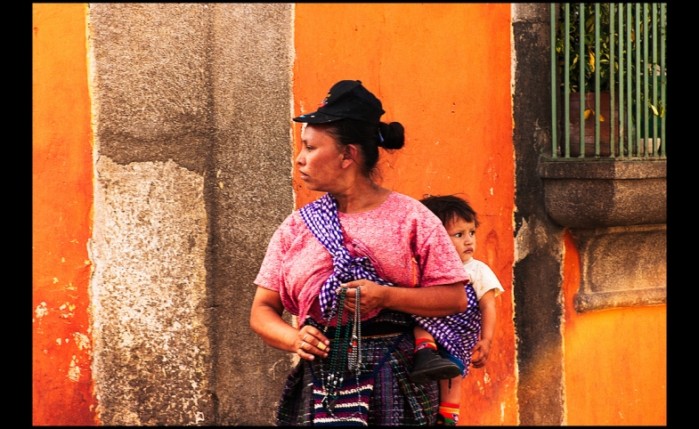 Photo reprinted courtesy Pedro Szekely, via Flickr A mother and child in Antigua, Guatemala