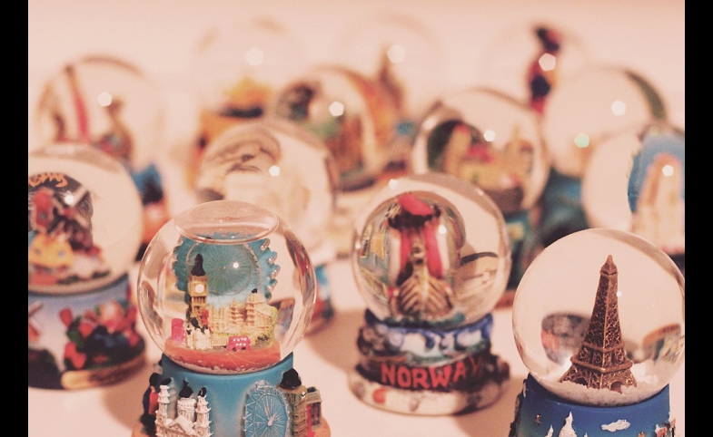 Photo reprinted courtesy of Jessica via Flickr Snowglobes, by Jessica