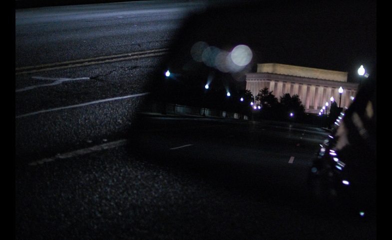Photo by bradleypjohnson / CC BY 2.0 Lincoln Memorial in the rearview mirror