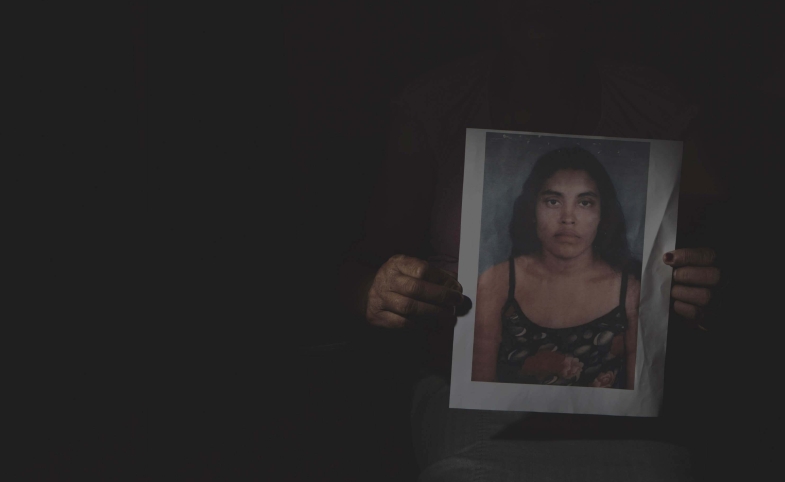 Photo of Olga Edelmira Romero Medina, who disappeared after leaving Honduras in 2009. Image courtesy of ICRC Missing Migrants website (Credit: Kathryn Cook-Pellegrin).