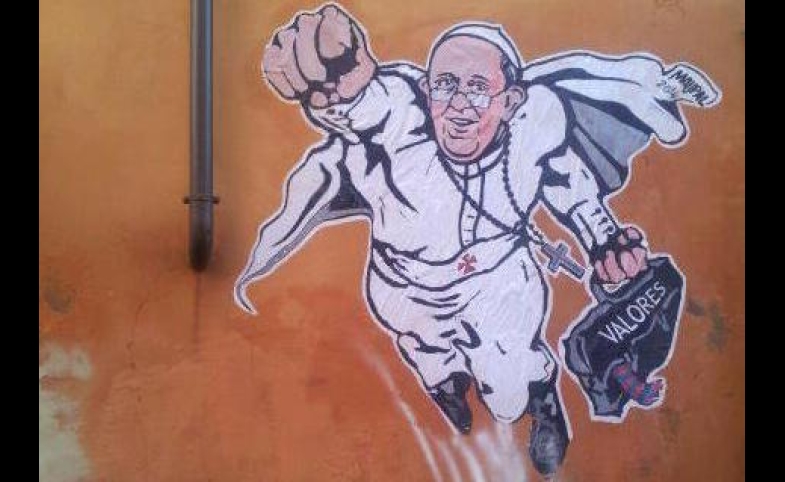 Reprinted courtesy VaticanCommunication Twitter, @PCCS_VA Graffiti in the Vatican