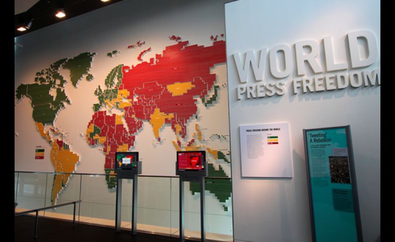 Newseum World Press Freedom Map, (Creative Common's, Flickr, Mr.TinDC)
