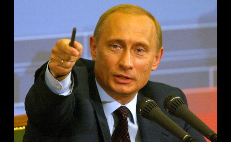Photo reprinted courtesy Kremlin.ru, via Wikimedia Commons Vladimir Putin during annual Q&A conference