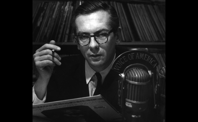 Photo reprinted courtesy VOA, via Wikimedia Commons Willis Conover, 1969
