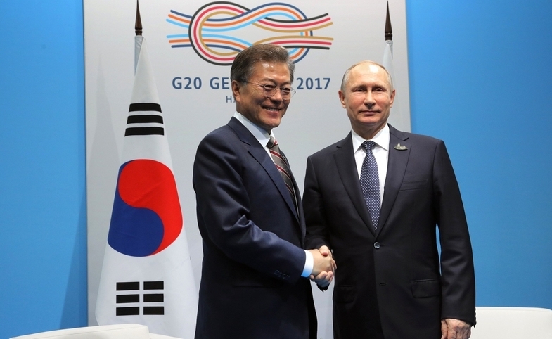 Image courtesy of the President of Russia Meeting between Moon Jae-in and Vladimir Putin