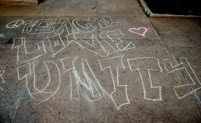 Photo reprinted courtesy MC Quinn via Flickr Peace Love Unity