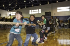 Photo reprinted courtesy Lance Cpl. Jennifer J. Pirante, via Wikimedia Commons Students play at the U.S.-Japan Friendship Exchange at the Marine Corps Air Station in Iwakuni, Japan