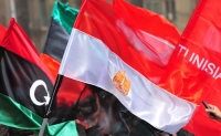 Image via iStock Flags of Libya, Egypt, Tunisia